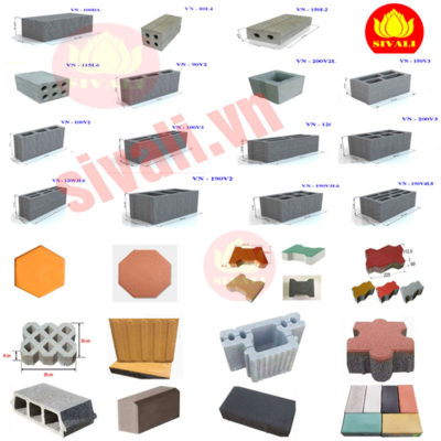 Sản phẩm gạch không nung trên thị trường.