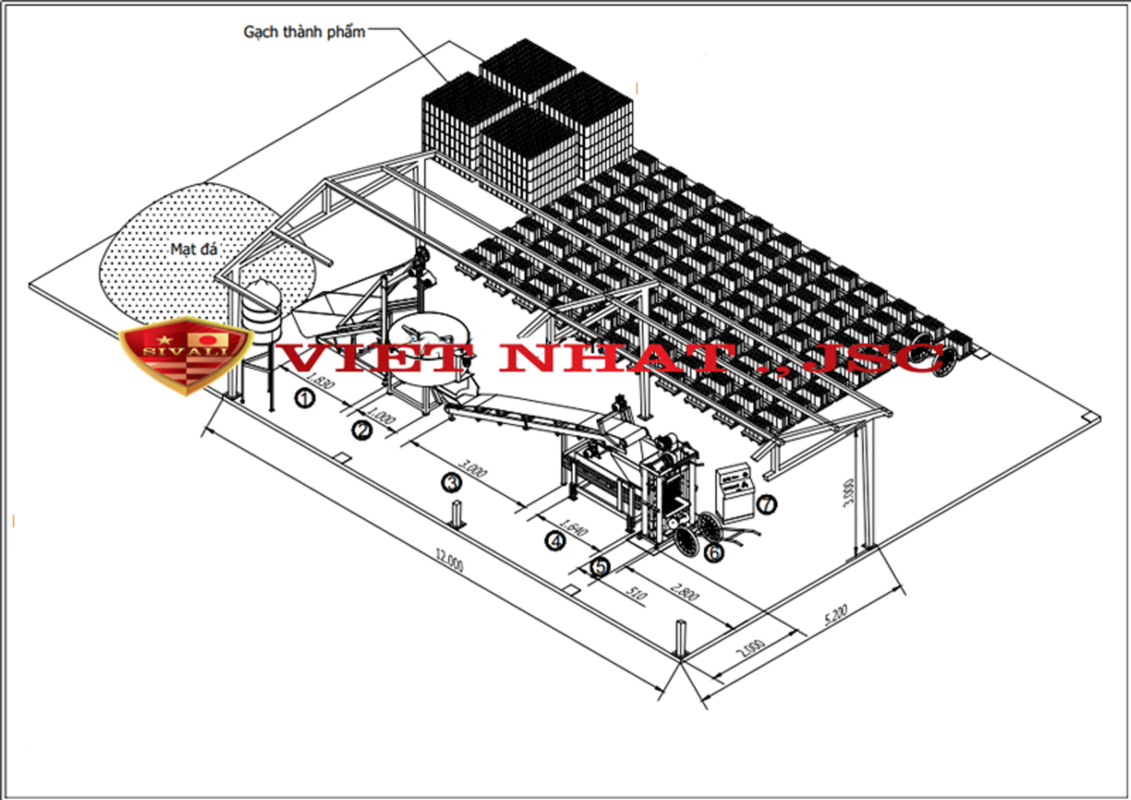 Máy ép gạch không nung Sivali Việt Nhật