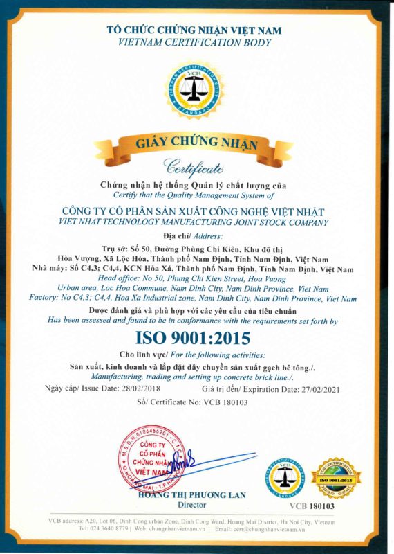 Máy ép gạch không nung Sivali Việt Nhật