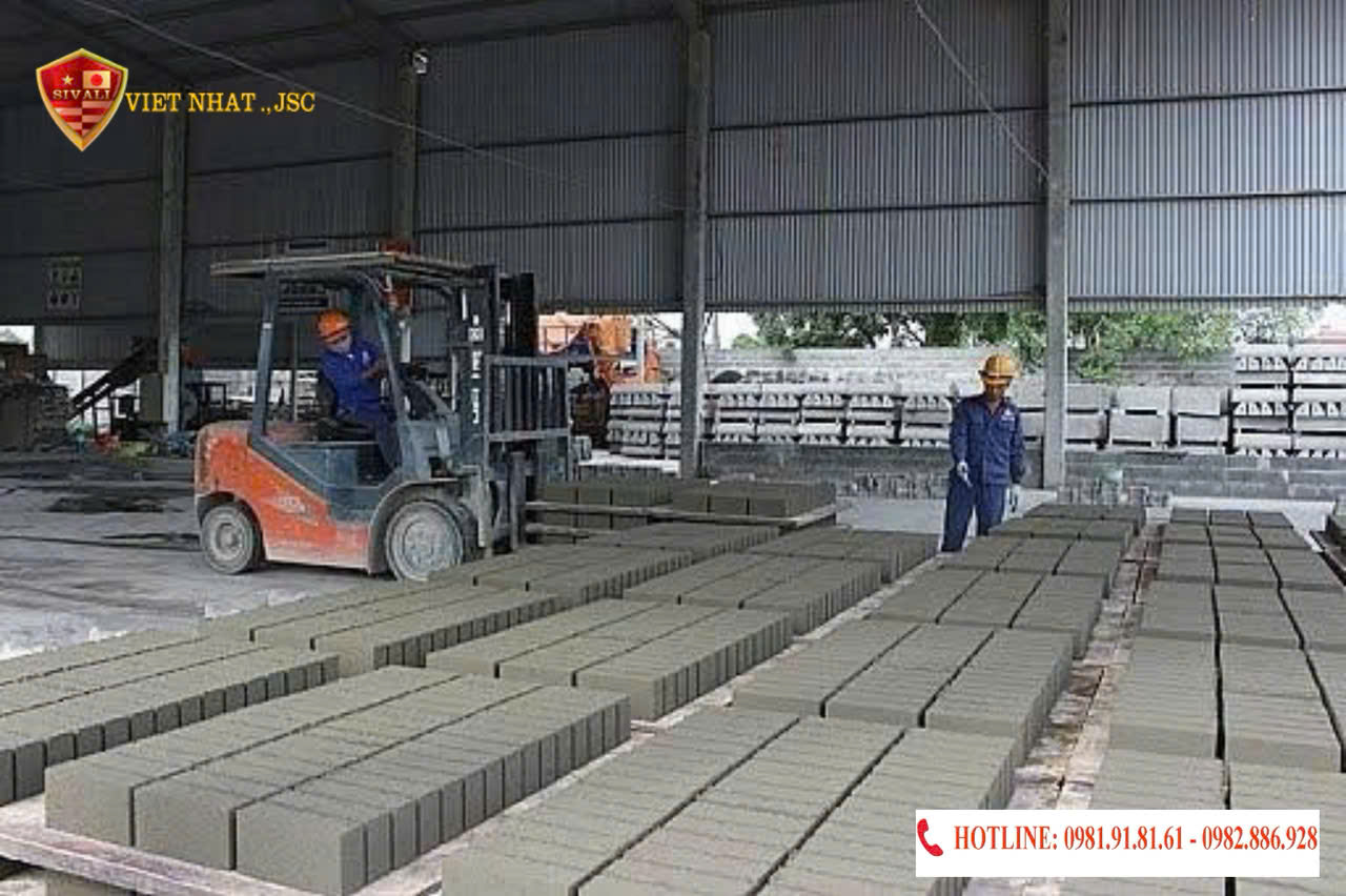 Quy trình sản xuất gạch không nung từ phế thải nhà máy